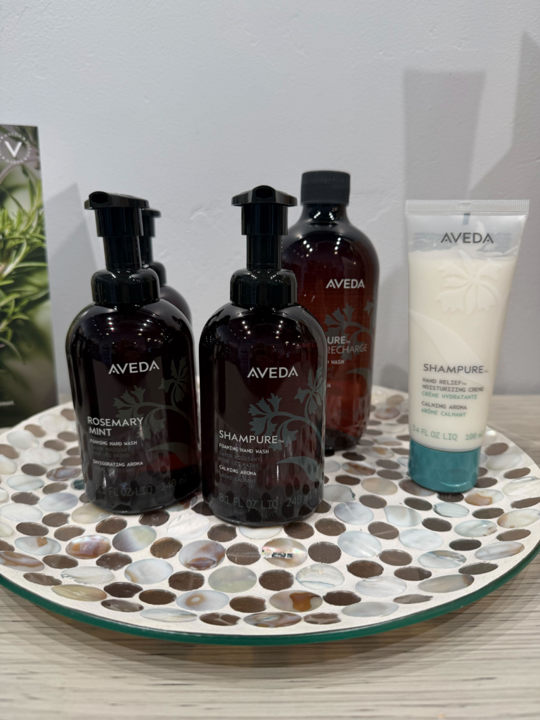 Aveda hair care products at Savoye Salon Spa